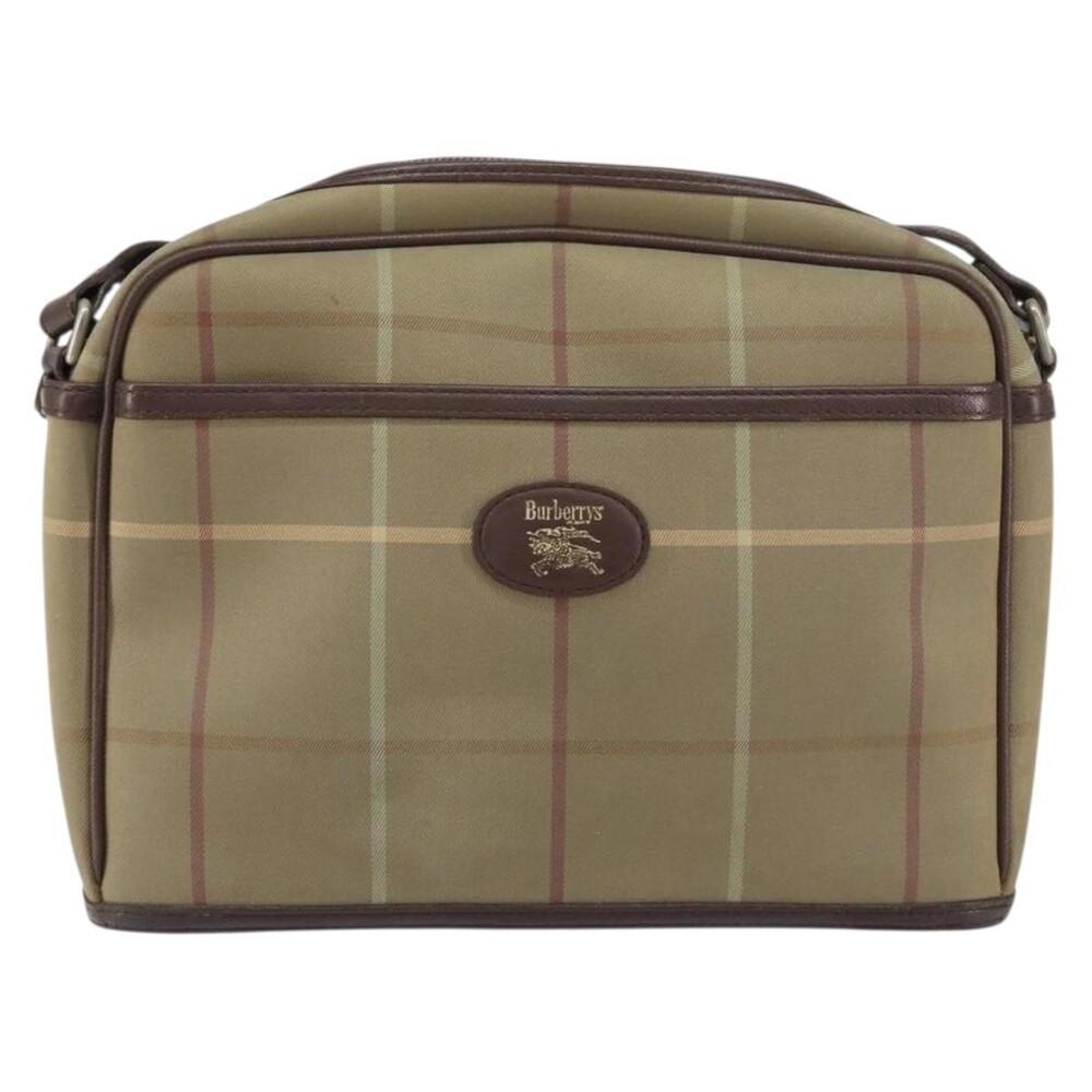 Burberry Nova Check Canvas Shoulder Bag Beige